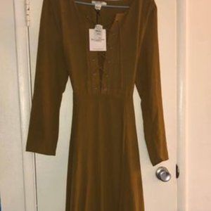 Glamorous Long Brown Dress